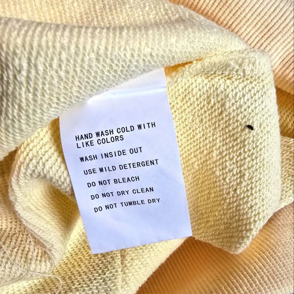 Womens Yellow Hoodie w/ Floral Embroidery LARGE - Picture 11 of 13